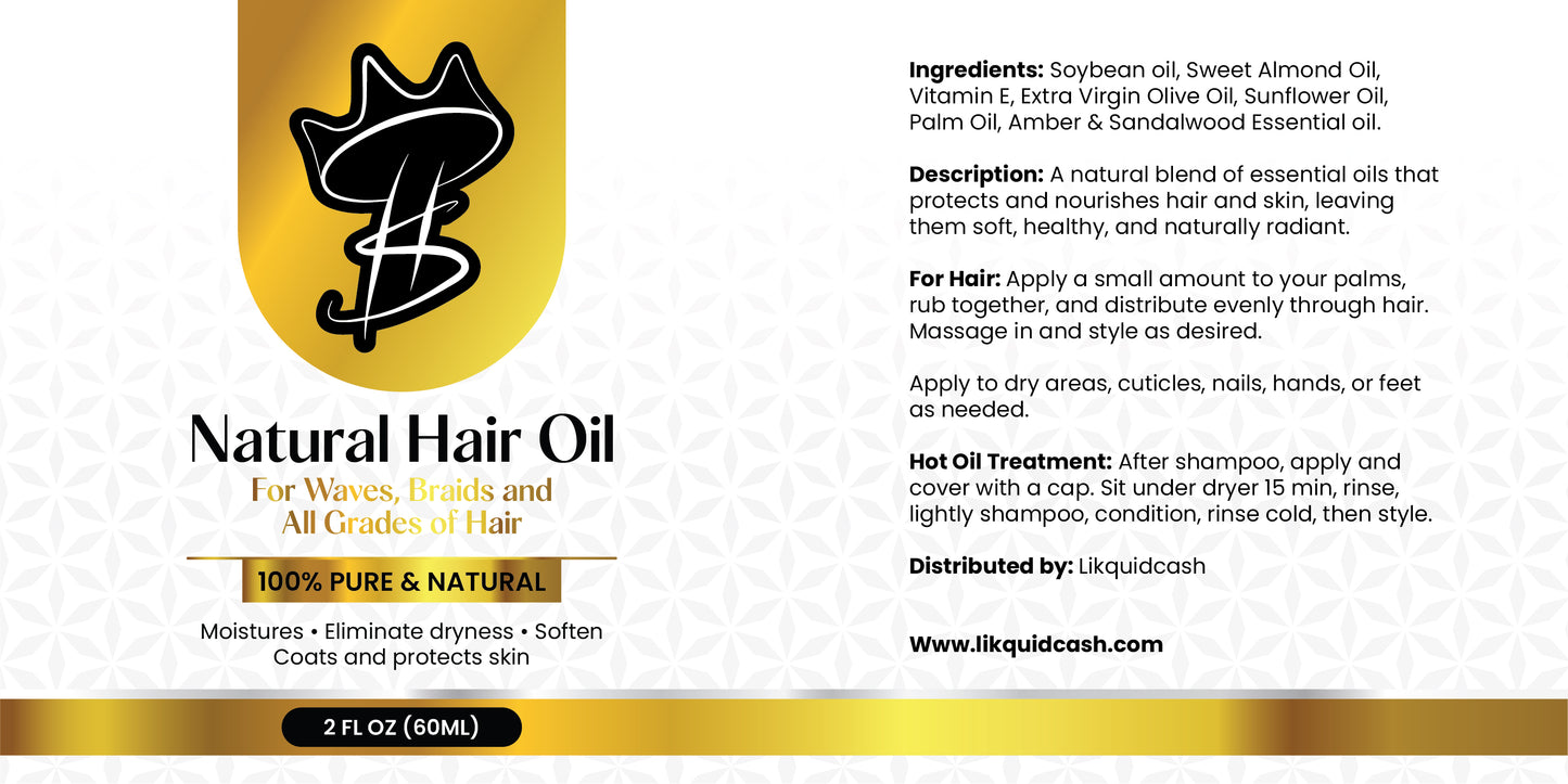 "Likquid Gold Natural Hair Oil"