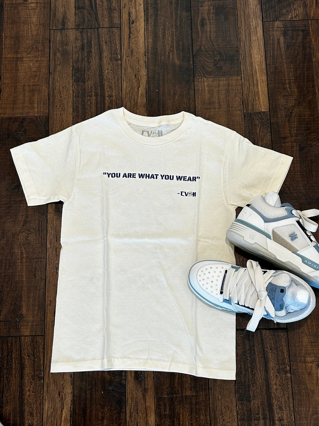“You are what you Wear” Blue/Cream