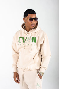 CV$H Apparel logo hoodie - Tan/ Green